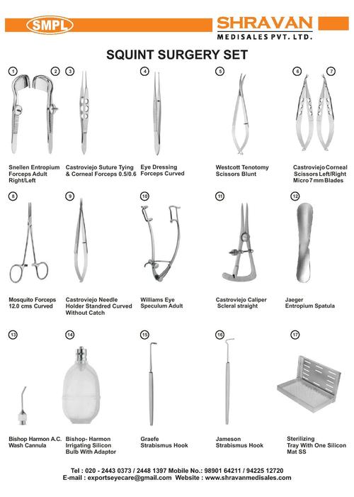 Ophthalmic Surgical Instruments Exporter Manufacturer Distributor