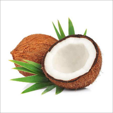 semi husked coconut