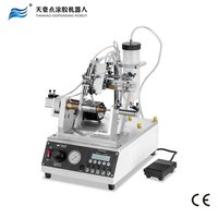Thread coating machine with syringe dispensing for per-coating adhesive glue dispenser TH-960L1