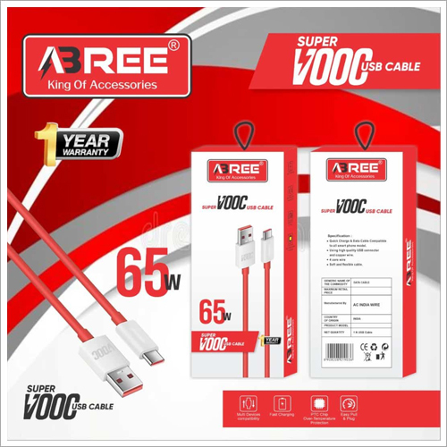 A3Ree Super Vooc Usb Cable Application Industrial At Best Price In New