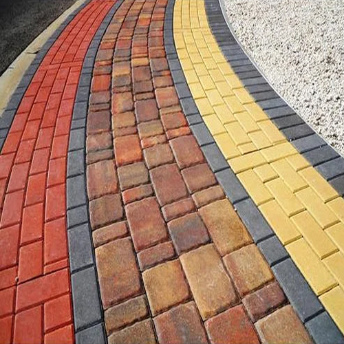 Red Black Yellow Brown Colored Outdoor Concrete Paver Block At Best