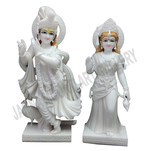 Religious White Marble Radha Krishna Statue At Best Price In Jaipur