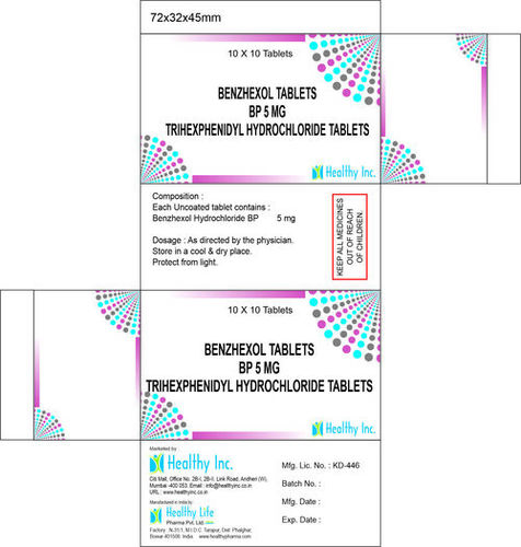 Benzhexol Hydrochloride Tablets Mg At Best Price In Mumbai Healthy Inc