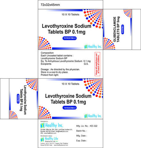 Levothyroxine Sodium Tablets 150 Mcg At Best Price In Mumbai Healthy Inc