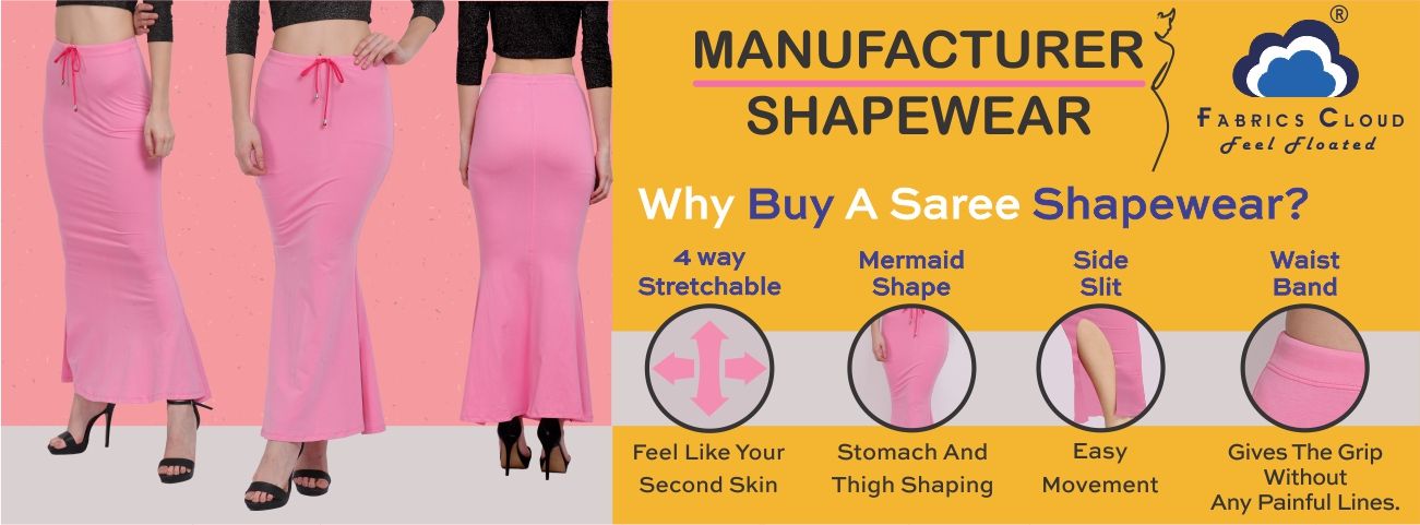 Skin Color Women's Saree Shapewear With Drawstring Mermaid