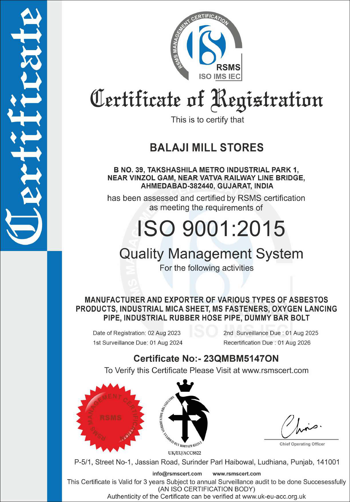 Certificate