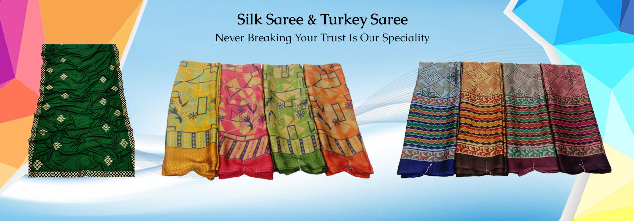 Ladies Turkey Silk Saree, Pattern : Printed, Saree Length : 6.3 m (with  blouse piece) at Rs 400 / Piece in Surat