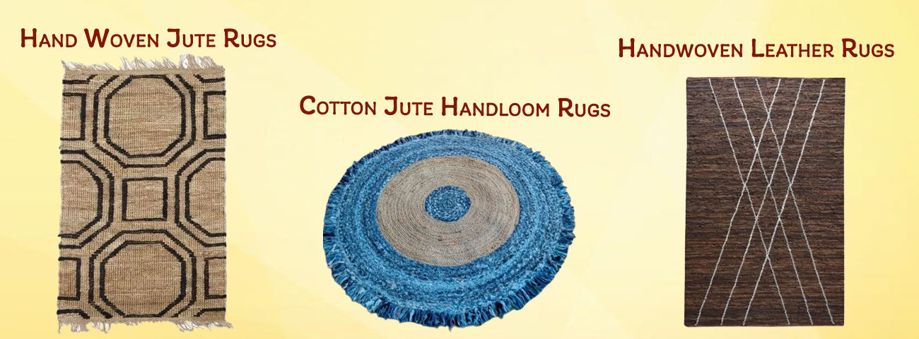 Braided Jute Rectangle Rugs Manufacturer, Hand Woven Jute Hemp