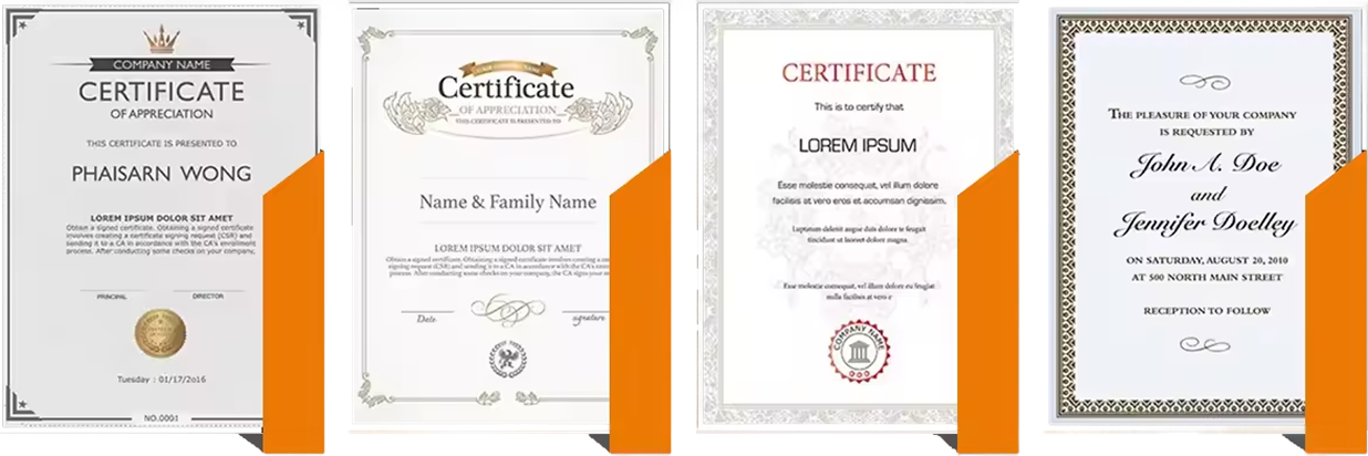 Certificates