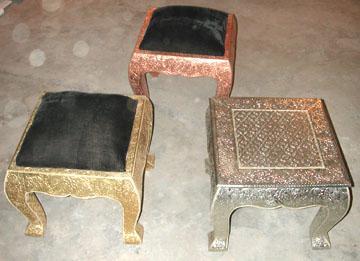 Sitting Stools with cushion & Coffee Table