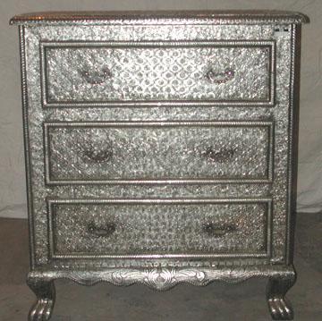 White Metal Cabinet.
