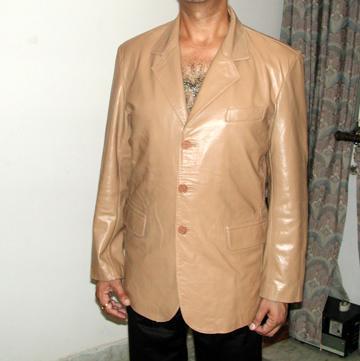 Jacket(536) in tobacco colour sheep nappa