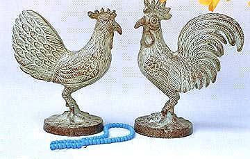 Hen and Rooster figures