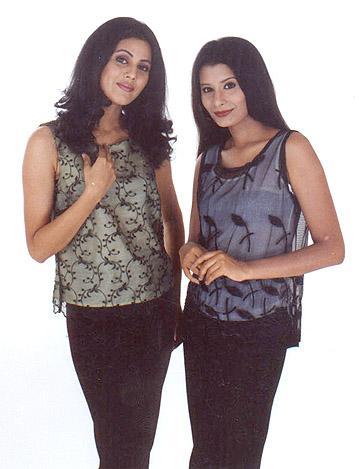 Sleeveless Net Tops and Fitting Pants