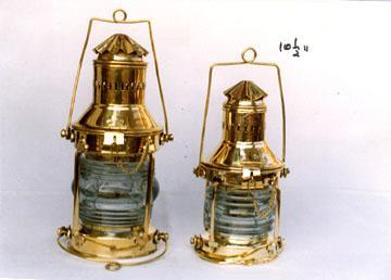 Brass & Glass Ship Anchor Lamp