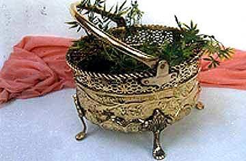 Fruit Bucket with Cutwork - Brass, Varied Dimensions, Gold | Lac Finish, Elegant Design, Durable, Decorative Piece