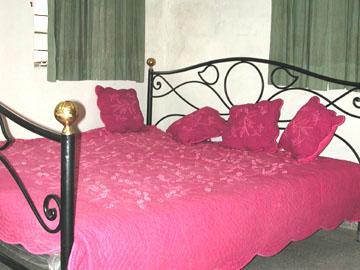 Embroidered Leaves Quilted Bed Cover