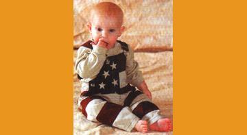 Boys' Star n Stripes Overalls - Cotton Blend, 6-12 Months, Blue | Durable Fabric, Comfortable Fit, Machine Washable
