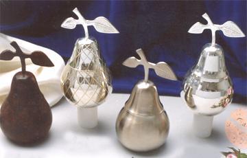 Brass Pears - 4" Brass Antique & Silver Finish | Elegant Durable Decorative Accents
