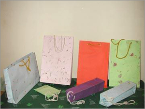 Shopping Bags - Handmade Paper, Varied Dimensions, Multicolored | Eco-Friendly, Durable, Stylish, Customizable, Lightweight, Twisted Paper Handles