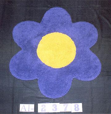 Purple and Yellow Daisy Rug.
