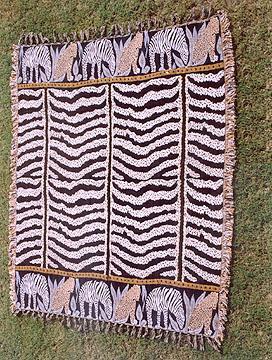 Zebra Skin Jacquard Throw.