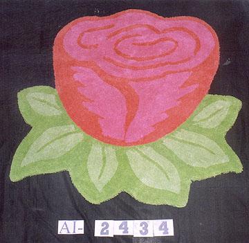 Rose Shaped Reversible Bath Rug.
