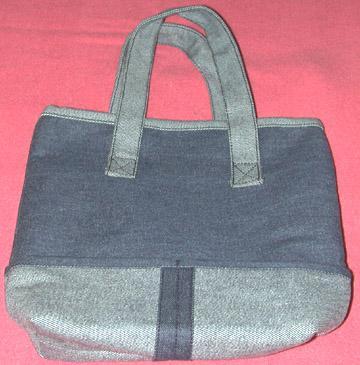 Denim Bag - Millmade Denim, 29x30cm, Blue | Open Top, Outside Pockets, Comfortable Handles 54cm