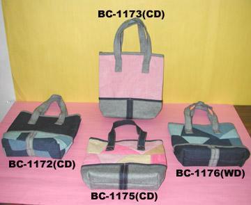 Denim/Corduroy Bags - Medium Gray, Zipper Closure | Durable, Stylish, Versatile, Lightweight, Spacious Interior