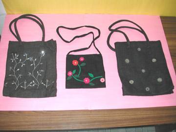 Sequin/Flannel Bags