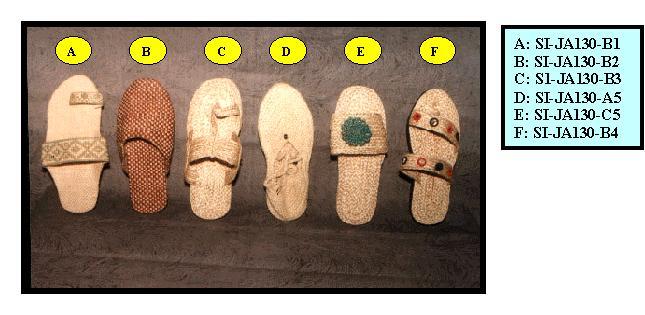(B1-B4) Sandals, A5 Shoes and C5 Slippers