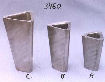 Utensils - Triangular Shape, Variable Dimensions | Durable, Easy Clean, Elegant, Lightweight, Stylish, Versatile, Brushed Steel Finish, Bulk Packaging, Set of 3