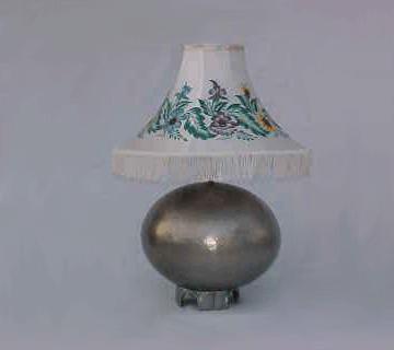Lamp - Metal and Fabric, 12x12x18 cm, Grey | Durable Materials, Easy Assembly, Elegant Design, Soft Lighting, Stylish Accent