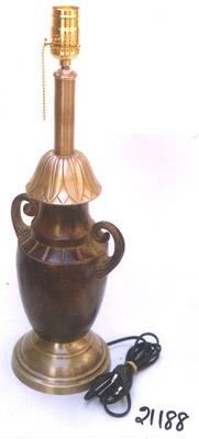 Lamp - Brass and Wood, 12x8 Inches, 6 ft Cord | Ambient Lighting, Elegant Design, Durable Material, Easy to Use, Stylish Accent