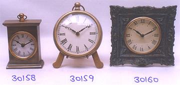 Table Clock - Glass & Metal, Varying Sizes, Gold Color | Accurate Timekeeping, Compact Size, Elegant Design, Stylish Addition