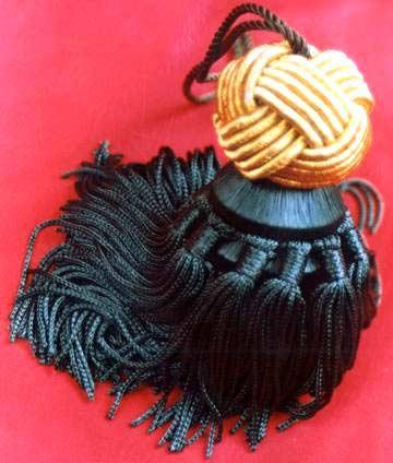 Knot Tassel - Silk Cord, 12 Inches, Gold/Green | Decorative Accent, Elegant Design, Intricate Chinese Knot