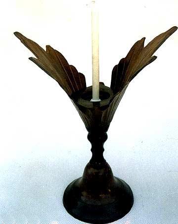 Leafy Candle Holder - Brass, 10 Inches Height, Black Finish | Elegant Design, Durable, Ambiance Enhancing
