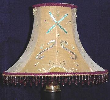Lamp Shade - Fabric Beads, 10x10x12 Inches, Beige | Elegant Design, Soft Light, Easy Installation