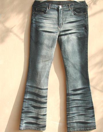 STRETCH DENIM TYE-DYE JEANS