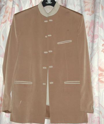 Men's Formal Wear - Velvet, Large, Beige | Elegant Style, Fine Fabric, Perfect Fit, Comfortable Wear, Two Pockets