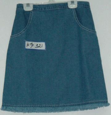 Children's Denim Skirts - Denim, Multiple Sizes, Blue | Durable Denim, Stylish Design, Comfortable Fit, Two Pockets, Elastic Waist