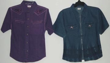 Ladies Denim Shirts - Denim, S-XL, Purple | Button Closure, Durable, Stylish Design, Comfortable Fit, Machine Wash