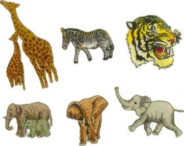 Animal Figures Embroidery Work - Cotton Thread, 2-4 Inches, Multicolored | Detailed Designs, Six Animal Themes, Versatile Use
