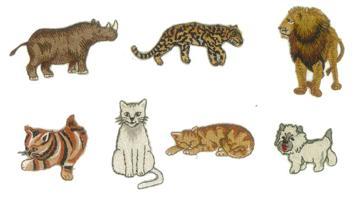 Animal Figures Embroidery Work - Cotton Thread, Brown, Varying Dimensions | Intricate Details, Durable Threads, Versatile Designs