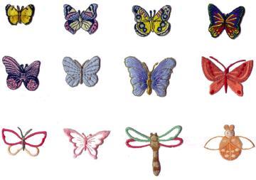 Butterfly Embroidery Work - Embroidery Thread, Variable Size, Multicolored | Intricate Detail, Vibrant Colors, Durable Material, Versatile Designs