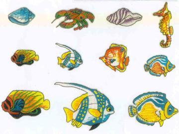 Sea World Embroidery Pattern - Multicolored Digital Format, 12+ Sea-Themed Motifs, Easy to Use
