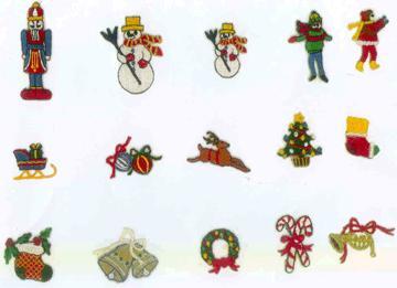 Christmas Patterns Embroidery Work - Cotton, Multicolor, 16 Designs | Holiday Embroidery Patterns, Traditional Style, Versatile Use