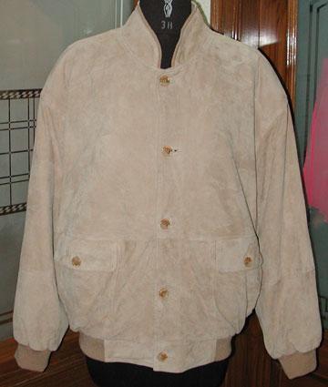 Men's Blouson - Goat Suede, Sand, S-XXL | Knit Lining, Button Fastening, Durable, Classic Style