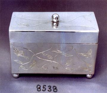 Silver Plated Box with Square Lid - Silver Plated