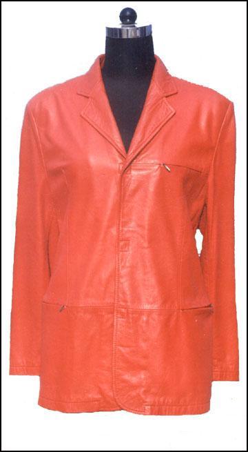Men's Jacket - Leather, S-XXL, Red | Button Closure, Polyester Lining, Two Pockets, Durable, Classic Style